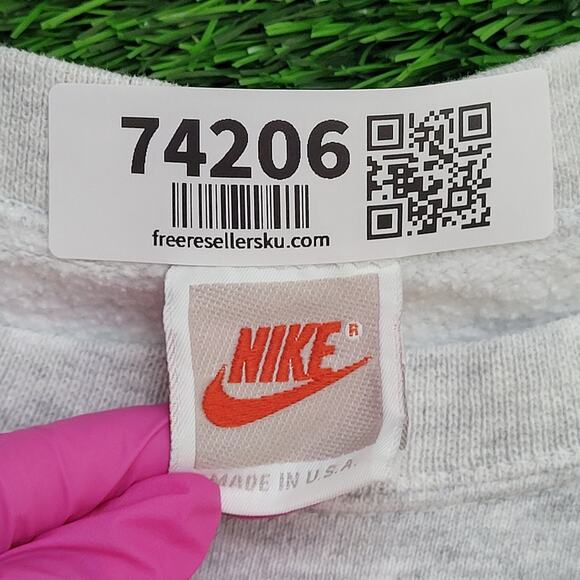 Vintage NIKE Miami Canes Sweatshirt Womens 3XL 28x24 Gray - Picture 5 of 16